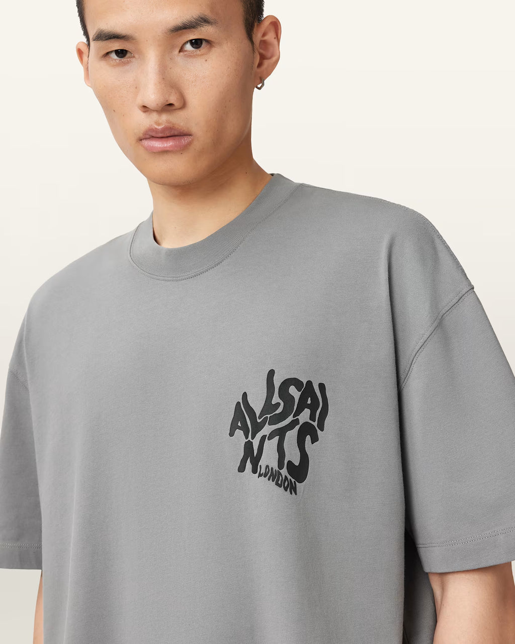 AllSaints Orlando Logo Print Oversized T-Shirt