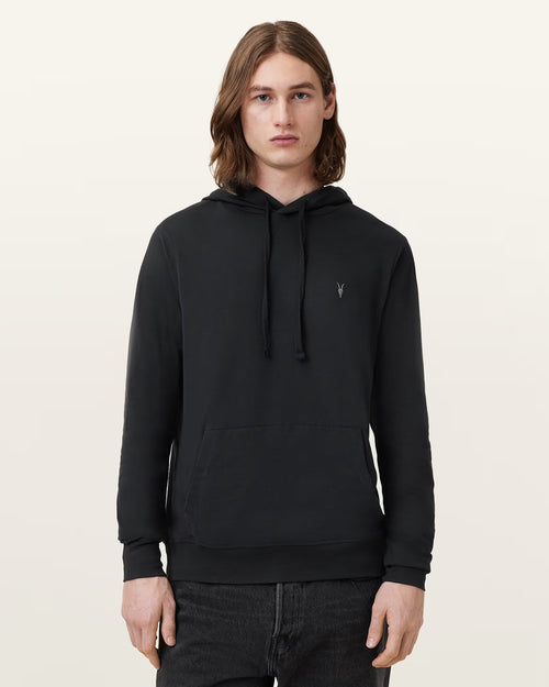AllSaints Brace Pullover Brushed Cotton Ramskull Hoodie
